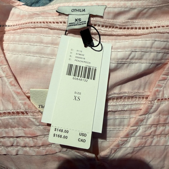 NWT Anthropologie Othilia Hestia Pintucked Blouse Size XS - Picture 3 of 4